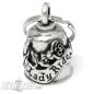 Preview: Lady Rider Biker-Bell with Rose Lucky Charm for Motorcyclists Gremlin Bell